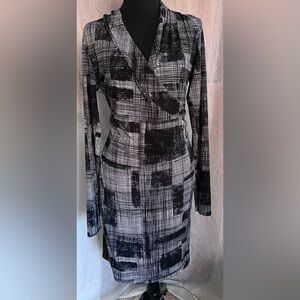 Kamalikulture Black & white patterned dress